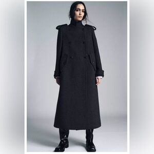 ZARA LONG WOOL COAT ZW COLLECTION LIMITED EDITION SZ XS